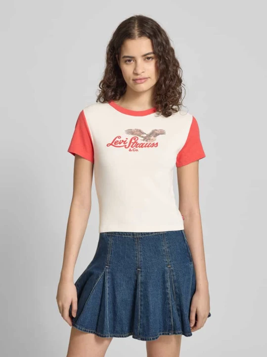 Zdjęcie produktu T-shirt o kroju slim fit z czystej bawełny Levi's Biały