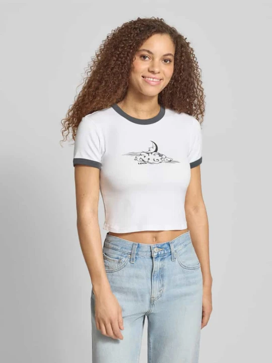 Zdjęcie produktu T-shirt o kroju slim fit z czystej bawełny Levi's Biały
