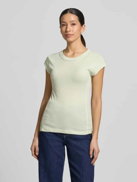Zdjęcie produktu T-shirt o kroju slim fit z czystej bawełny Marc O'Polo Jasnozielony