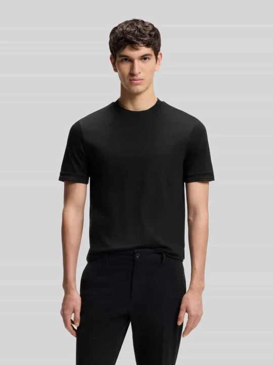 Zdjęcie produktu t-shirt o kroju slim fit z czystej bawełny model 'H-TESSLER 238' Boss Czarny