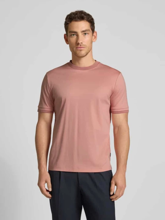 Zdjęcie produktu t-shirt o kroju slim fit z czystej bawełny model 'H-TESSLER 238' Boss Różowy