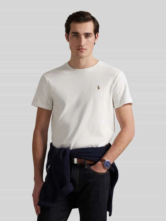 Zdjęcie produktu T-shirt Slim Fit z czystej bawełny Polo Ralph Lauren Biały