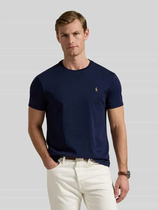 Zdjęcie produktu T-shirt Slim Fit z czystej bawełny Polo Ralph Lauren Granatowy