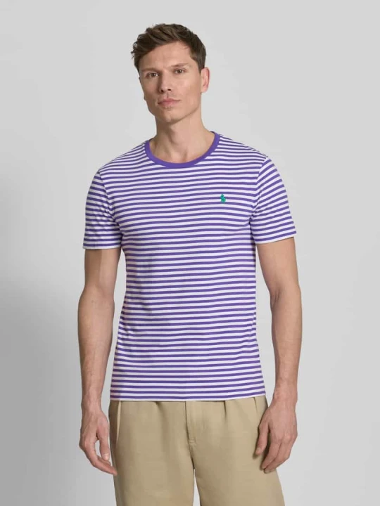 Zdjęcie produktu T-shirt Slim Fit z czystej bawełny Polo Ralph Lauren Purpurowy