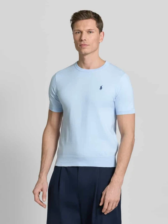 Zdjęcie produktu T-shirt Slim Fit z czystej bawełny Polo Ralph Lauren Błękitny