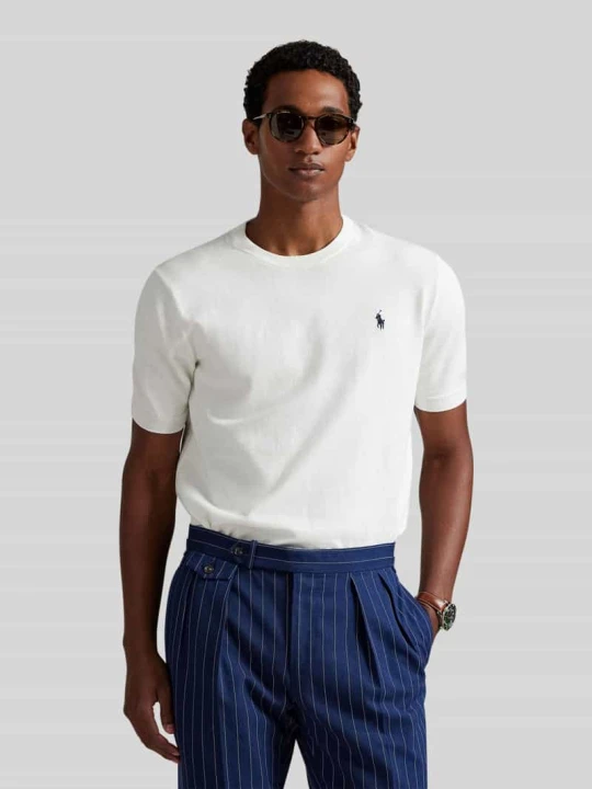 Zdjęcie produktu T-shirt Slim Fit z czystej bawełny Polo Ralph Lauren Biały