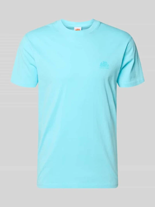 Zdjęcie produktu T-shirt o kroju slim fit z czystej bawełny Sundek Jasnoniebieski