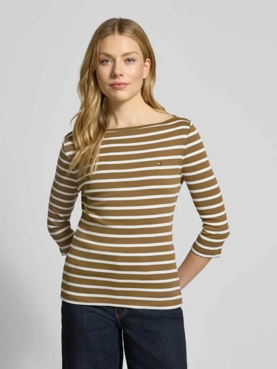 Zdjęcie produktu Koszulka 3/4 z czystej bawełny, krój slim fit Tommy Hilfiger