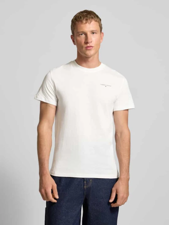 Zdjęcie produktu T-shirt Slim Fit z czystej bawełny Tommy Jeans Złamany biały