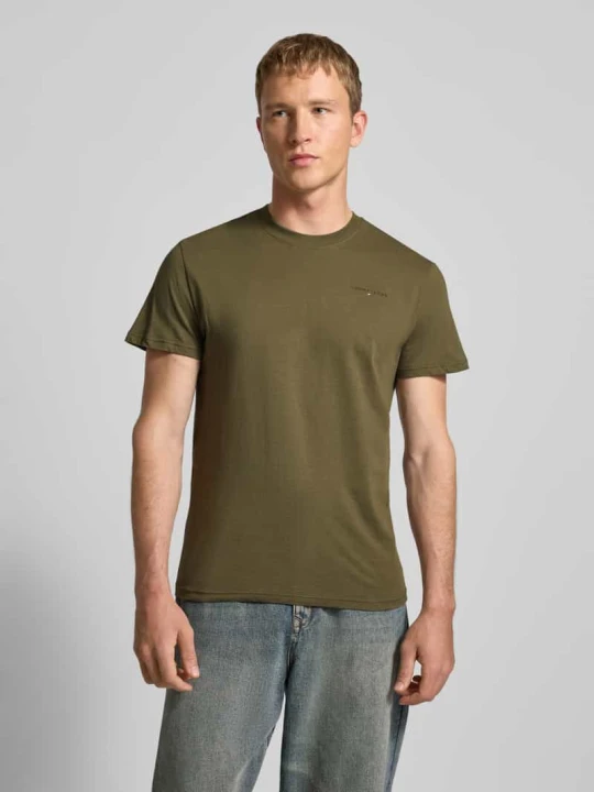 Zdjęcie produktu T-shirt Slim Fit z czystej bawełny Tommy Jeans Oliwkowy