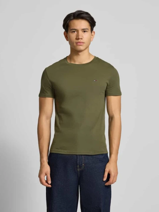 Zdjęcie produktu T-shirt o kroju slim fit z czystej bawełny w zestawie 2 szt. Tommy Jeans Czarny