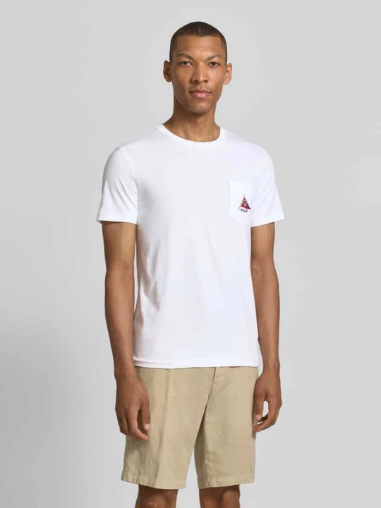 Zdjęcie produktu t-shirt o kroju slim fit z czystej bawełny z motywem POLO BEAR Polo Ralph Lauren Biały