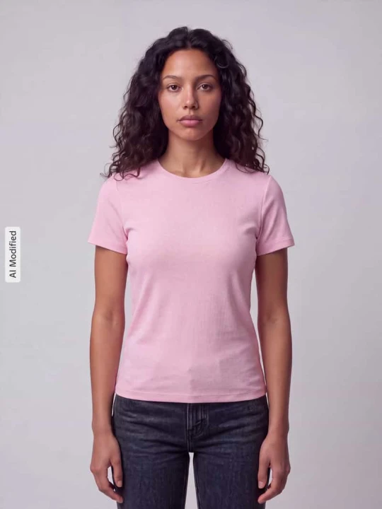 Zdjęcie produktu t-shirt o kroju slim fit z mieszanka bawełny model 'RILEY' Only Różowy