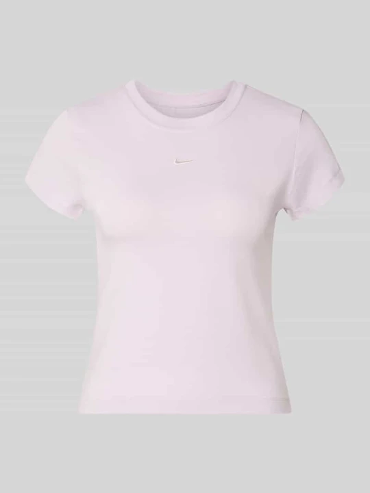 Zdjęcie produktu t-shirt o kroju slim fit z mieszanka modalu model 'Chill Knit' Nike Jasnoróżowy