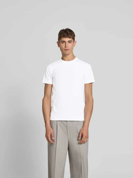 Zdjęcie produktu t-shirt o kroju slim fit z mieszanki bawełny Filippa K Biały