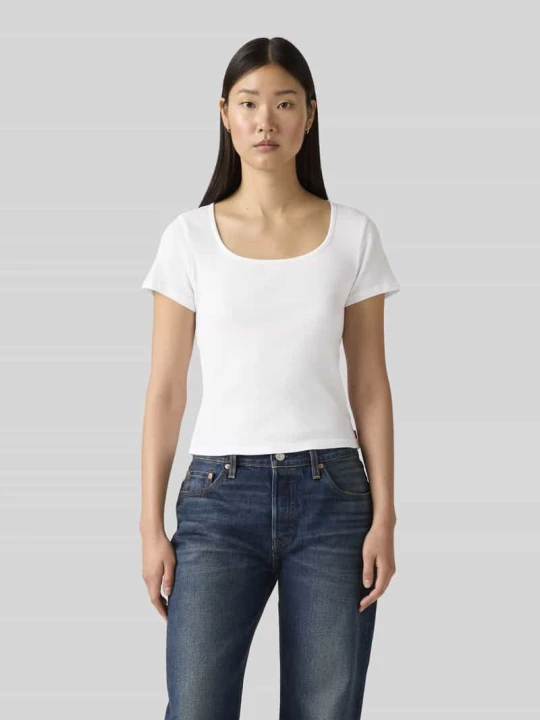 Zdjęcie produktu t-shirt o kroju slim fit z mieszanki bawełny Levi's Złamany biały