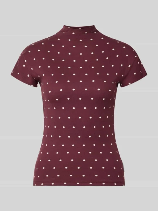 Zdjęcie produktu t-shirt o kroju slim fit z mieszanki bawełny Marc O'Polo Bordowy
