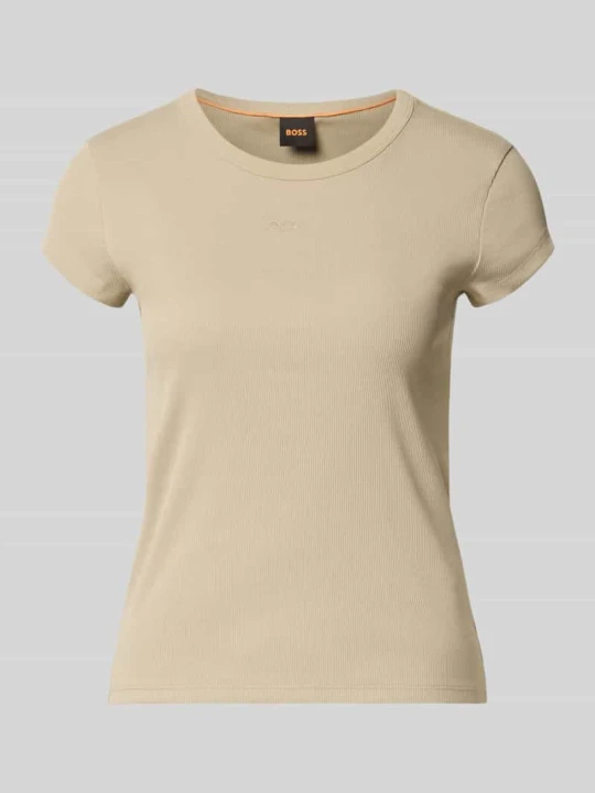 Zdjęcie produktu t-shirt o kroju slim fit z mieszanki bawełny model 'C_Ecute' Boss Trzcinowy