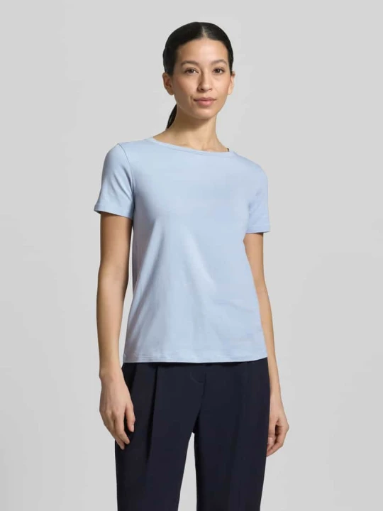 Zdjęcie produktu T-shirt o kroju slim fit z mieszanki bawełny model 'MULTIB' Weekend Max Mara Jasnoniebieski