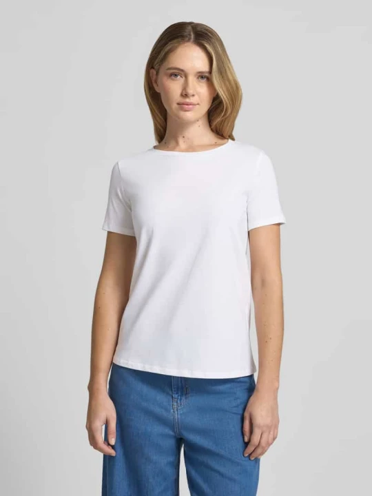 Zdjęcie produktu T-shirt o kroju slim fit z mieszanki bawełny model 'MULTIB' Weekend Max Mara Biały