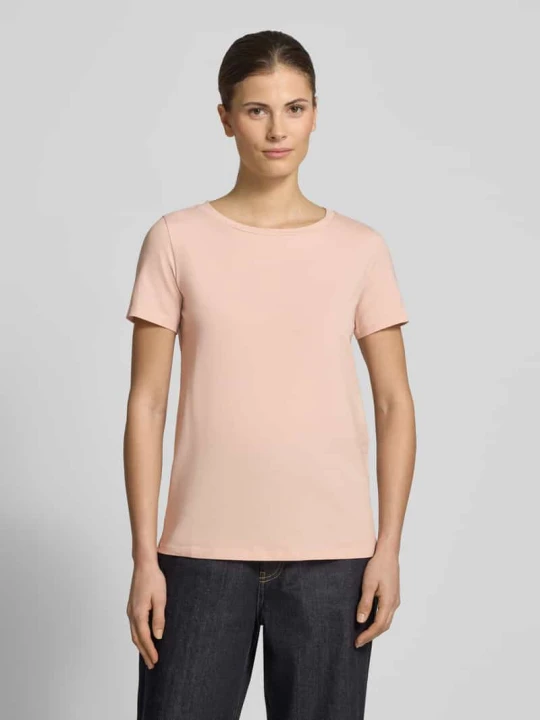 Zdjęcie produktu T-shirt o kroju slim fit z mieszanki bawełny model 'MULTIB' Weekend Max Mara Jasnoróżowy