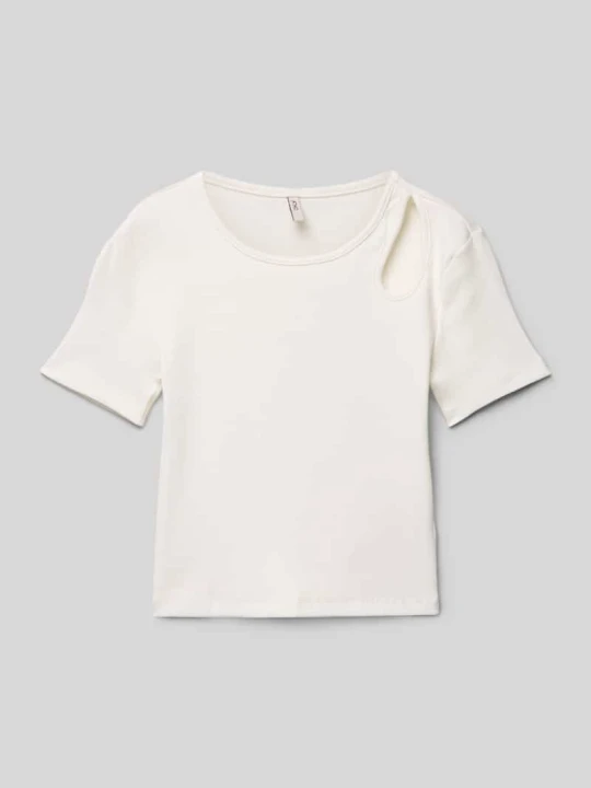 Zdjęcie produktu T-shirt o kroju slim fit z mieszanki bawełny model ‘NESSA LIFE’ Only Biały