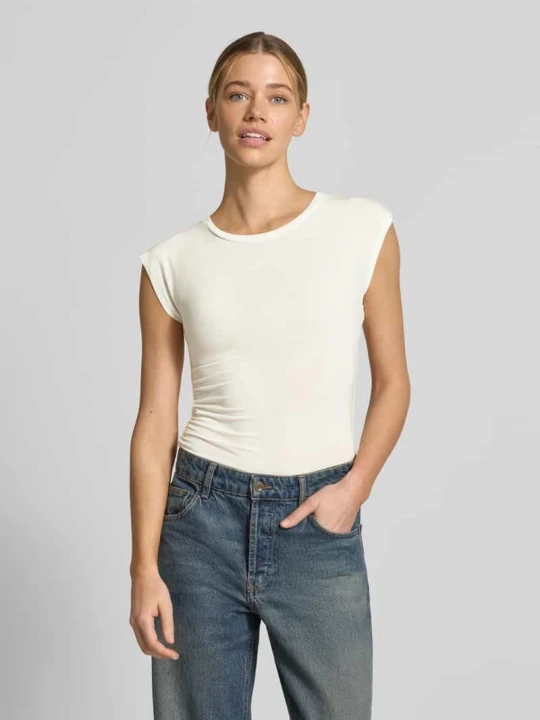 Zdjęcie produktu t-shirt o kroju slim fit z mieszanki lyocellu model 'AVASARAH' Vero Moda Biały