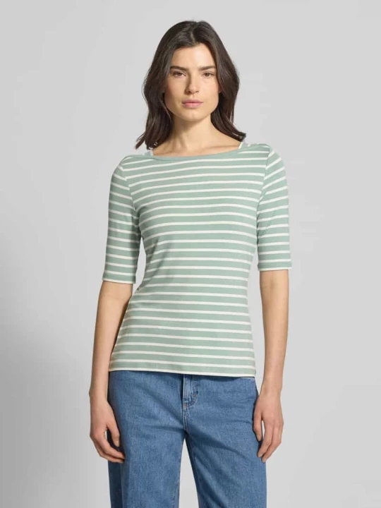 Zdjęcie produktu T-shirt o kroju slim fit z mieszanki wiskozy comma Miętowy