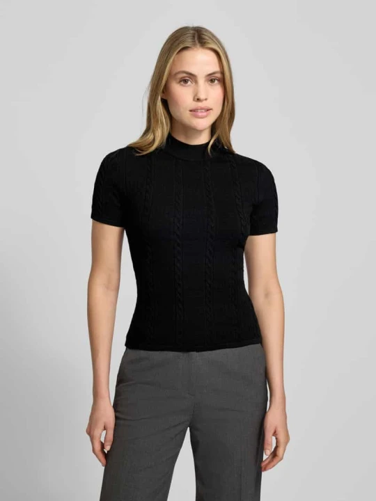 Zdjęcie produktu Sweter o kroju slim fit z mieszanki wiskozy Model 'SINANT' Hugo Czarny