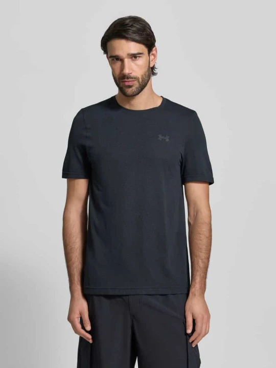 Zdjęcie produktu T-shirt o kroju slim fit z nadrukiem z logo model 'Vanish' Under Armour Czarny