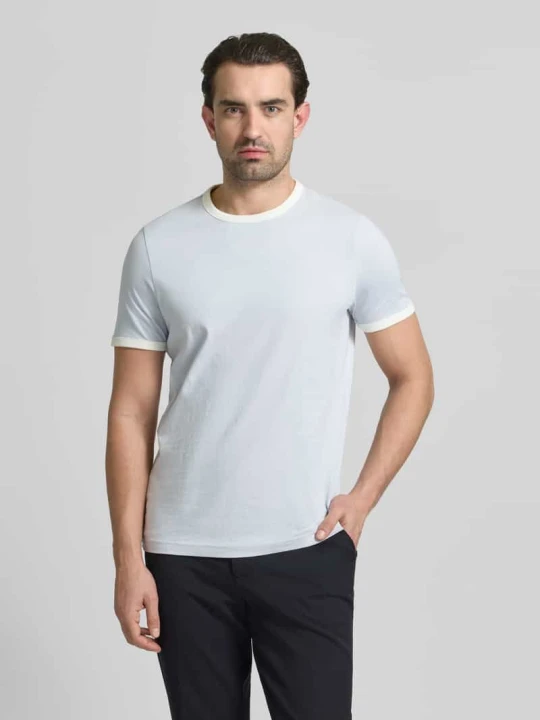 Zdjęcie produktu T-shirt o kroju slim fit z okrągłym dekoltem MCNEAL Jasnoniebieski
