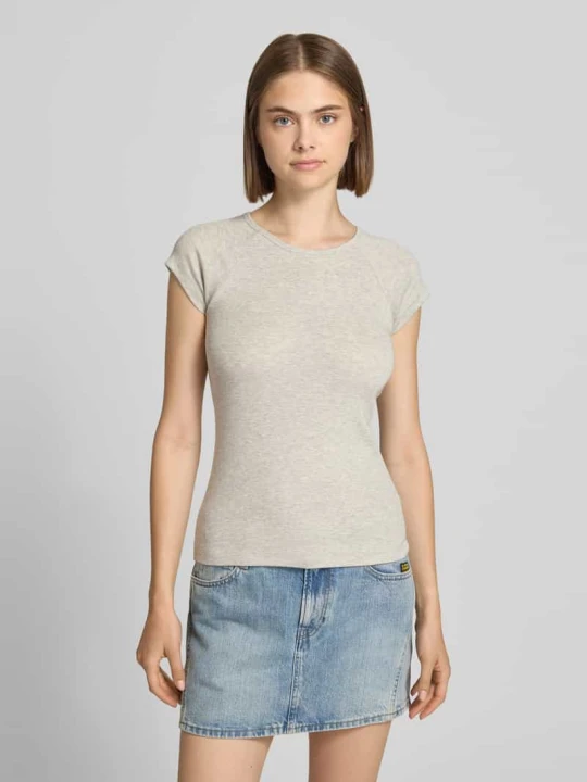 Zdjęcie produktu t-shirt o kroju slim fit z okrągłym dekoltem model 'Star' JJXX Jasnoszary