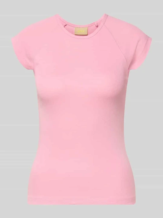 Zdjęcie produktu t-shirt o kroju slim fit z okrągłym dekoltem model 'Star' JJXX Mocnoróżowy