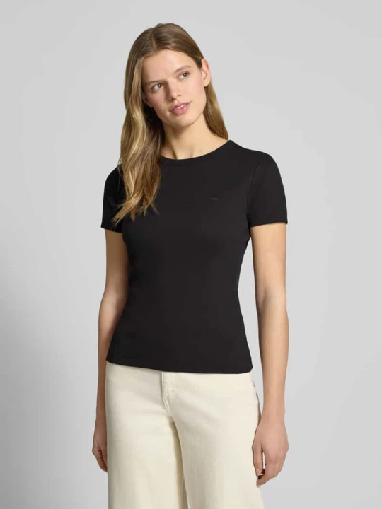Zdjęcie produktu T-shirt w kroju slim fit z haftowanym logo G-Star Raw Czarny