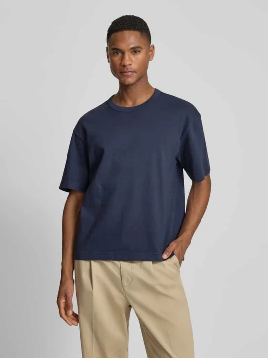 Zdjęcie produktu t-shirt o krótkim kroju z okrągłym dekoltem GAP Ciemnoniebieski
