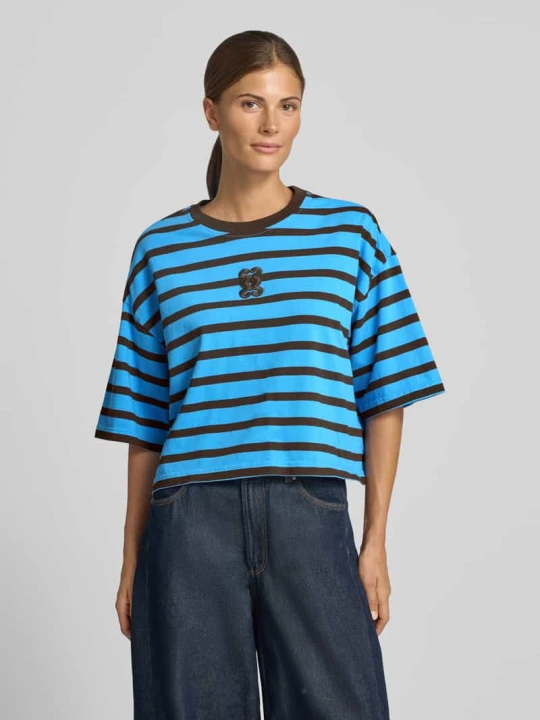 Zdjęcie produktu t-shirt o krótkim kroju z rękawem o dł. 1 / 2 Smith & Soul Jasnoniebieski