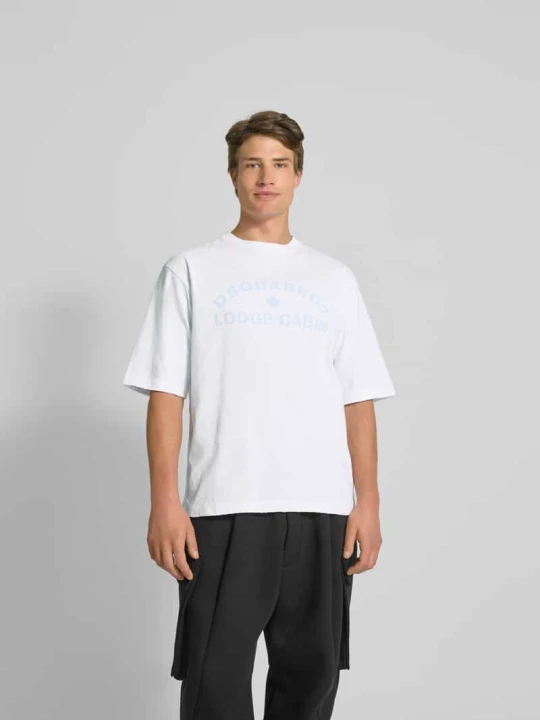 Zdjęcie produktu T-shirt o luźnym kroju z czystej bawełny Dsquared2 Biały