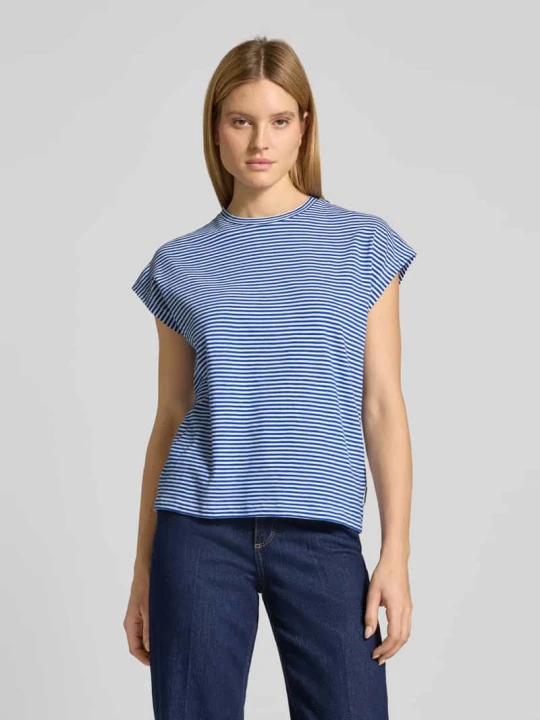 Zdjęcie produktu T-shirt o kroju loose fit z czystej bawełny organicznej ARMEDANGELS Królewski niebieski