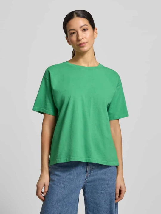 Zdjęcie produktu T-shirt o kroju loose fit z czystej Bawełna Model 'VALLEY' American Vintage Zielony