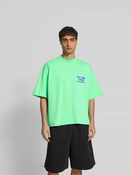 Zdjęcie produktu T-shirt o luźnym kroju z czystej bawełny Vetements Neonowy zielony