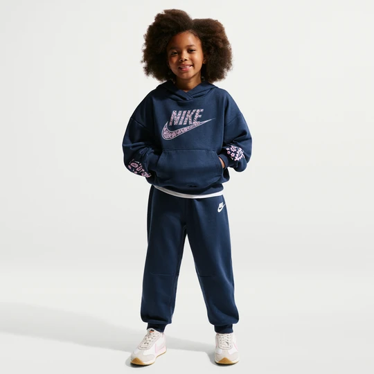 Zdjęcie produktu T-shirt o pudełkowym kroju dla małych dzieci Nike Juxta-Girl - Niebieski