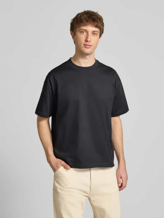 Zdjęcie produktu T-shirt o pudełkowym kroju z czystej bawełny Marc O'Polo Grafitowy