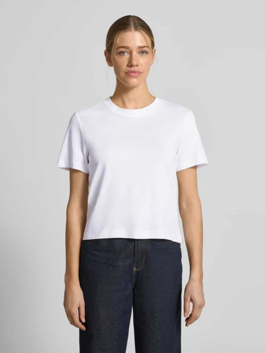 Zdjęcie produktu T-shirt o pudełkowym kroju z czystej bawełny s.Oliver Biały