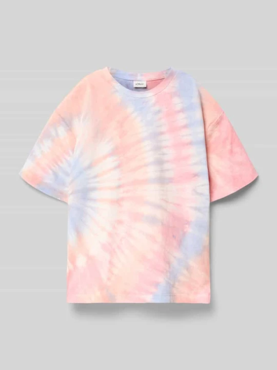 Zdjęcie produktu T-shirt o pudełkowym kroju z czystej bawełny s.Oliver Różowy
