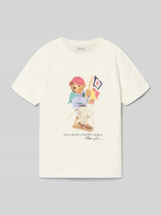 Zdjęcie produktu T-shirt o regularnym kroju z czystej bawełny Polo Ralph Lauren Złamany biały