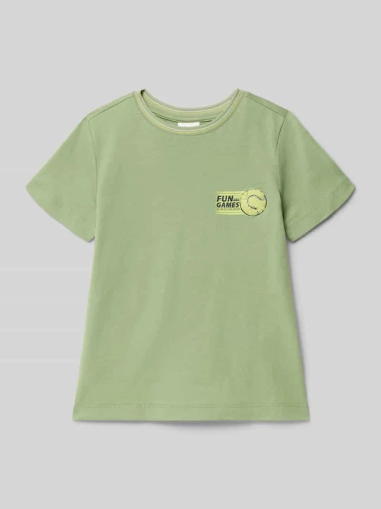 Zdjęcie produktu męski t-shirt o kroju regular fit z czystej bawełny s.Oliver Trzcinowy