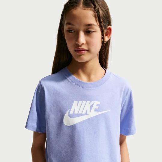 Zdjęcie produktu T-shirt o skróconym kroju dla dużych dzieci (dziewcząt) Nike - Fiolet