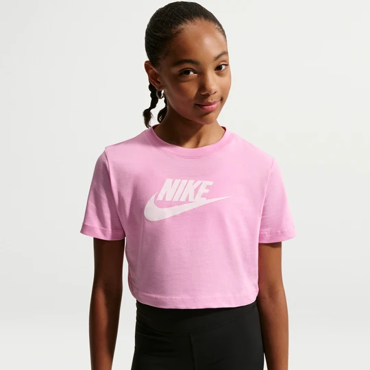 Zdjęcie produktu T-shirt o skróconym kroju dla dużych dzieci (dziewcząt) Nike - Różowy