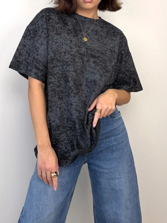 Zdjęcie produktu T-Shirt Oversize Grafitowy Sprany ClothStore Sprany Grafit