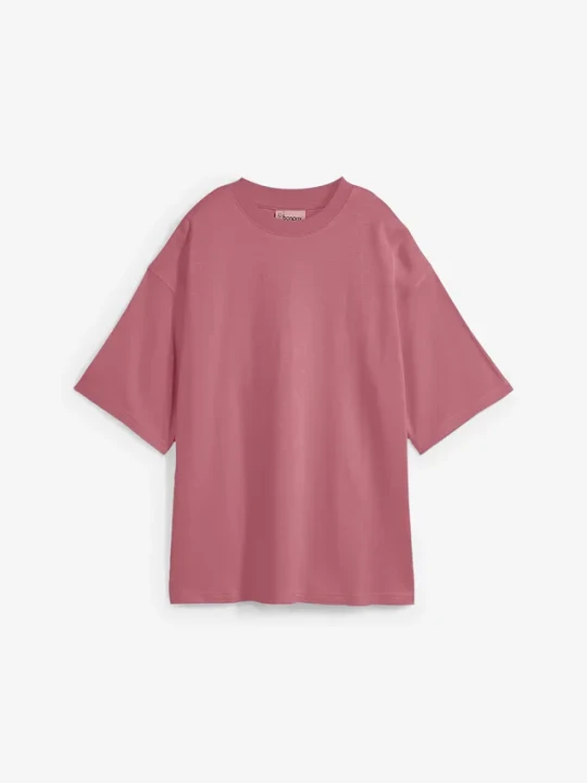 Zdjęcie produktu T-shirt oversize z ciężkiej bawełny organicznej BonPrix fioletowy